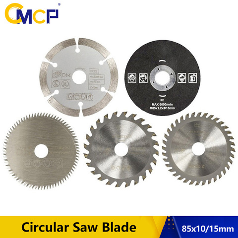 CMCP-disques de coupe pour outil électrique, lames de scie circulaire, 5 pièces 85x15mm 85x10mm ► Photo 1/6