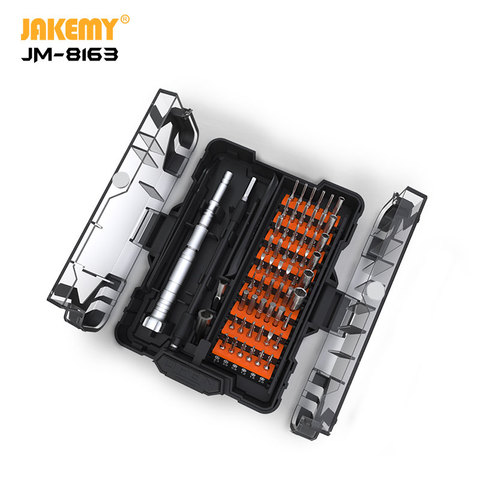 JAKEMY – jeu de tournevis de précision multifonction 62 en 1, tournevis magnétique S2 pour téléphones tablette PC outil de réparation d'ouverture ► Photo 1/6