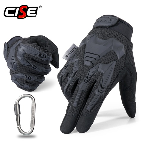 Moto doigt complet gants en caoutchouc équipement de protection Sports de plein air motard équitation Motocross Moto Moto antidérapant hommes gant ► Photo 1/6