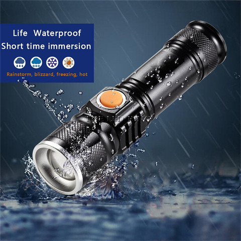 Lampe de poche la plus puissante T6 60000 lumens L2 V6, xhp50.2, torche usb Zoom led, xhp50, batterie Rechargeable 18650 ou 26650 pour chasse ► Photo 1/6