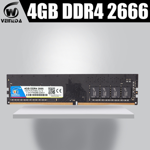 VEINEDA – mémoire de serveur d'ordinateur de bureau, modèle ddr4, capacité 4 go ddr4-2666Mhz go, Ram, dimm, compatible avec tous les ordinateurs Intel et AMD, fréquence 2133,2400Mhz, PC4-17000 ► Photo 1/6