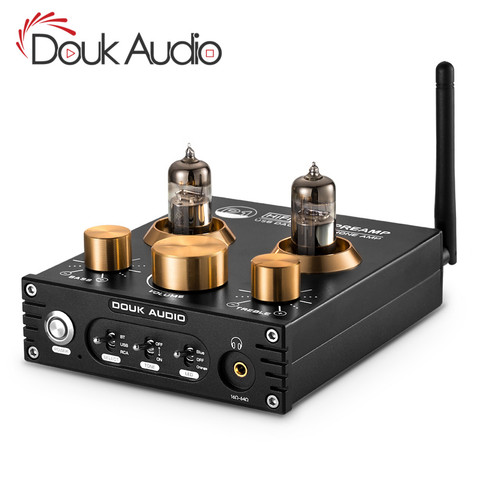 Douk audio HiFi Bluetooth 5.0 Tube préamplificateur de vide USB DAC APTX maison stéréo Audio préampli casque ampli ► Photo 1/6