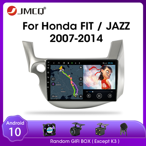 JMCQ – autoradio Android 9.0, 2 din, lecteur multimédia vidéo, écran partagé, connexion miroir, unité centrale pour voiture HONDA FIT JAZZ (2007 – 2013) ► Photo 1/6