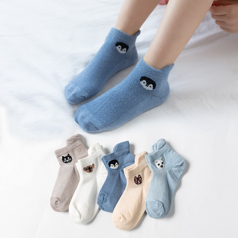 5 Paris/Lot enfants filles chaussettes pour 1-12 ans bébé garçons coton mignon dessin animé bébé maille cheville chaussettes enfants vêtements accessoires ► Photo 1/6