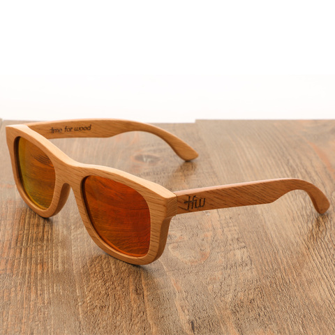 Lunettes de soleil Vintage en bois de bambou pour hommes et femmes, polarisées, faites à la main avec étui, UV400, nuances rétro, nouveau Design 2022 ► Photo 1/6