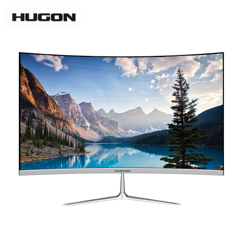 HUGON-écran incurvé 24 pouces TFT/LCD 1920x1080 px, PC, écran de jeu HD 75Hz, Interface VGA/HDMI ► Photo 1/6