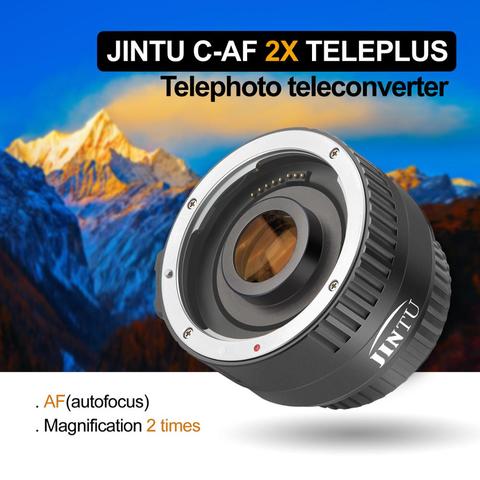 C-AF de mise au point automatique JINTU 2X objectif téléconvertisseur pour Canon EOS EF 200mm 300mm 400mm 500mm 600mm 70-200mm 1000mm objectif mm ► Photo 1/6