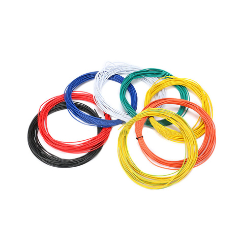 Fil électrique de 10M 24awg, 80c/300V, pour bricolage, rouge/noir/bleu/jaune/vert/blanc/Orange/violet ► Photo 1/4