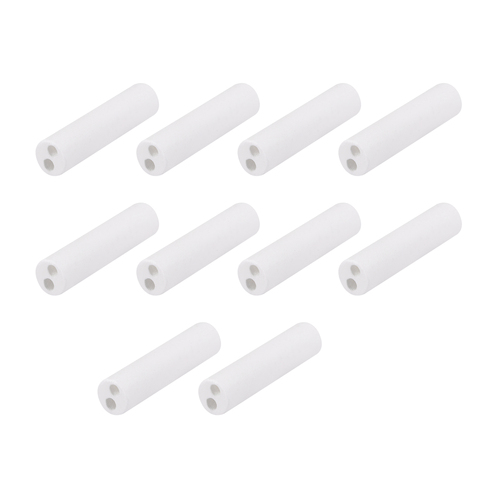 Uxcell 10 pièces 1.7mm Dia Tube d'isolation en céramique tuyau isolant en porcelaine à double alésage pour élément chauffant ► Photo 1/2