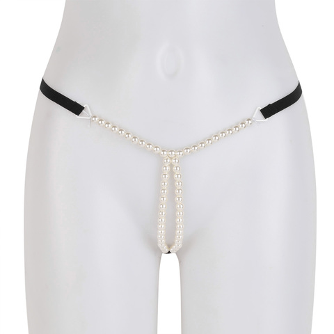 Lingerie Sexy pour femmes, vêtements sexuels, perles, Massage, culotte pour dames, perles, string, Bikini, Micro string, sous-vêtements, offre spéciale ► Photo 1/6