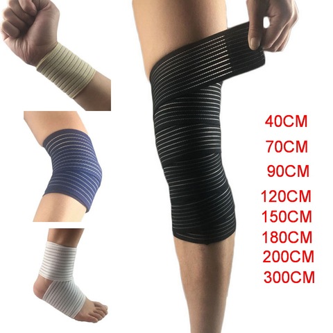 Bandage élastique en coton pour les poignets, les coudes et les jambes, protecteur des chevilles, soutien par Compression du genou, bande de Sport, sécurité Fitness, 1 pièce ► Photo 1/6