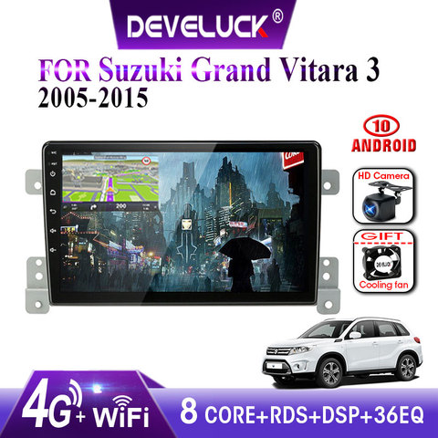 Android10 autoradio pour Suzuki Grand Vitara 3 2005 2013 2014 2015 Multimidia vidéo 2 din RDS DSP 4 + 64G GPS lecteur de navigation 4G ► Photo 1/6