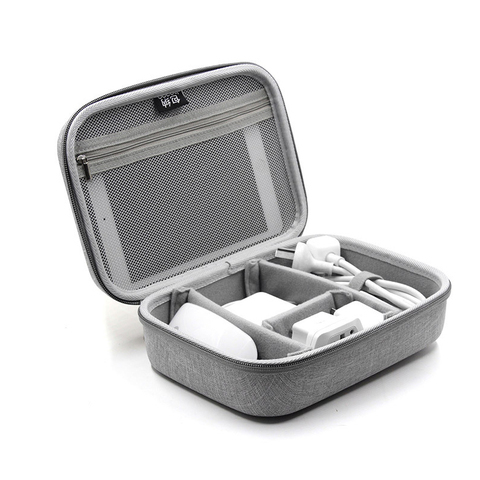 TUUTH sac de rangement de câble noir/gris | Organisateur de données pour ordinateur portable, batterie, chargeur externe, disque U, écouteurs, accessoires électroniques ► Photo 1/6