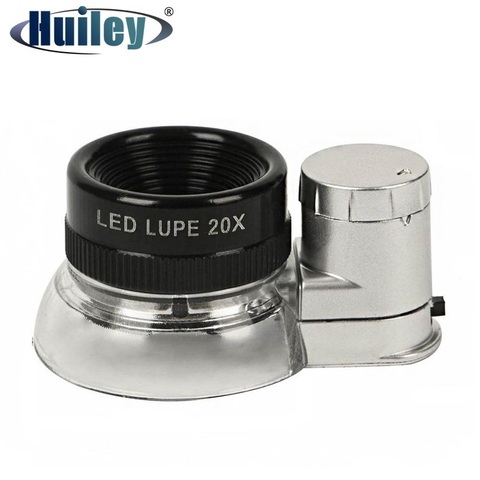 Loupe éclairée en tissu, Loupe de détection de tissus avec 6LED Zoom réglable 20X taille de poche ► Photo 1/6