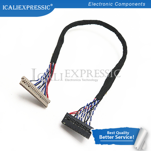 Câble LVDS 400MM DF14-20P-D8 1ch 20 broches vers dupont pour panneau LCD, 1 pièce, en Stock ► Photo 1/1