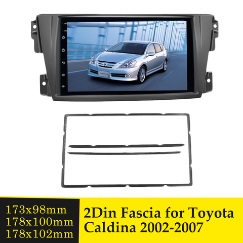 Kit d'installation de panneau de plaque de tableau de bord de voiture, Double DIN, pour TOYOTA Caldina 2002 – 2007 ► Photo 1/6