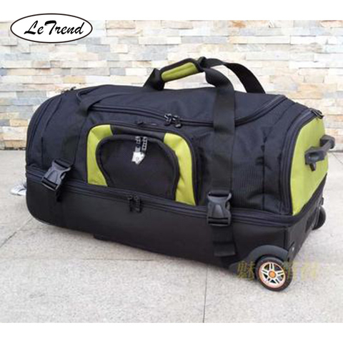 LeTrend – sacs de voyage Oxford multifonctions pour hommes, valise à roulettes, 27/32 pouces, grande capacité, bagages à main ► Photo 1/3