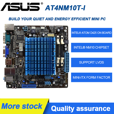 Pour ASUS AT4NM10T-I intégré Atom D425 CPU mini ITX carte mère ► Photo 1/6