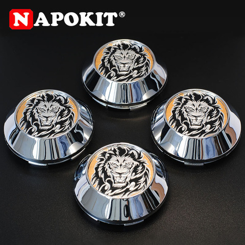 4 pièces 68MM personnel Cool 3D Lion Logo voiture style voiture roue Center moyeu enjoliveur couverture pour 68mm jante bouchon ► Photo 1/6