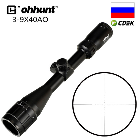 Ohhunt 3-9X40 AO lunette de chasse 25.4mm Tube Mil point réticule optique vue fusil portée ► Photo 1/6