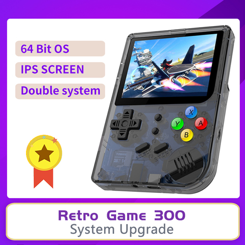 ANBERNIC RG300 rétro jeu Double système Linux rétro Console de jeu vidéo 3.0 IPS écran Portable jeu de poche 3000 + jeux rg 300 ► Photo 1/6