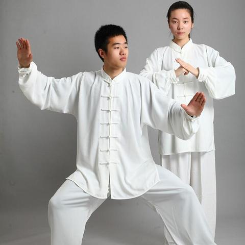 Vêtements traditionnels chinois 14 couleurs à manches longues Wushu TaiChi hommes KungFu uniforme costume uniformes Tai Chi vêtements d'exercice ► Photo 1/6