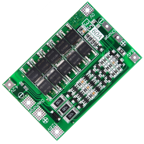 Carte de Protection de chargeur de batterie au Lithium 3S 12.6V 60a, Module de charge de cellule de batterie Li-ion 18650, Version équilibrée BMS ► Photo 1/5