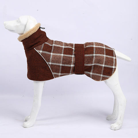 Veste d'hiver épaisse, chaude pour chiens et petits chiens, vêtements réfléchissants et coupe-vent pour animaux de compagnie, manteau de neige en Strom vérifié 3XL ► Photo 1/6