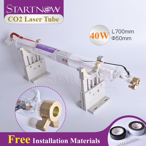 Startnow CO2 Laser Tube 40W 700mm verre Laser lampe pour CO2 Laser Machine de gravure tuyau sculpture découpe marquage pièces de rechange ► Photo 1/6