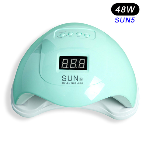 SUN5-sèche-ongles UV 48W/36W, pour tous Gels à 24led, capteur automatique, outil de manucure pour Nail Art, à synchronisation de fond 10s/30s/60s/99s ► Photo 1/6