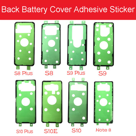 2 pièces étanche batterie arrière couverture en verre adhésif autocollant bande colle pour Samsung Galaxy S8 S9 S10 Plus S10e S7 S6 bord Note 5 8 9 ► Photo 1/6