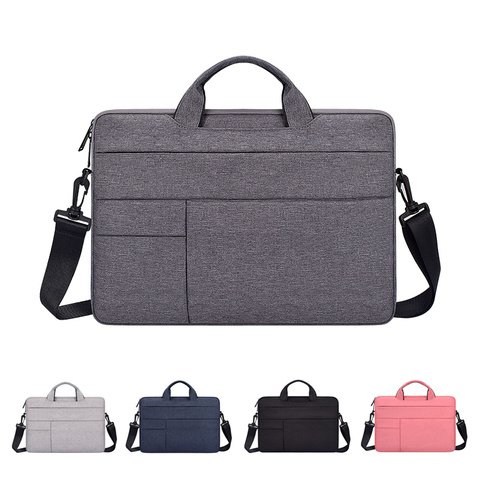 Sac d'ordinateur portable 13.3 14 15.6 pouces étanche housse pour ordinateur portable pour Macbook Air Pro 13 15 ordinateur épaule sac à main porte-documents sacs ► Photo 1/6
