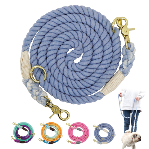 Laisse multifonctionnelle en Nylon pour chien de compagnie, entraînement à la marche, laisse pour chats, longue sangle pour chien, corde Durable de 6 pieds ► Photo 1/6