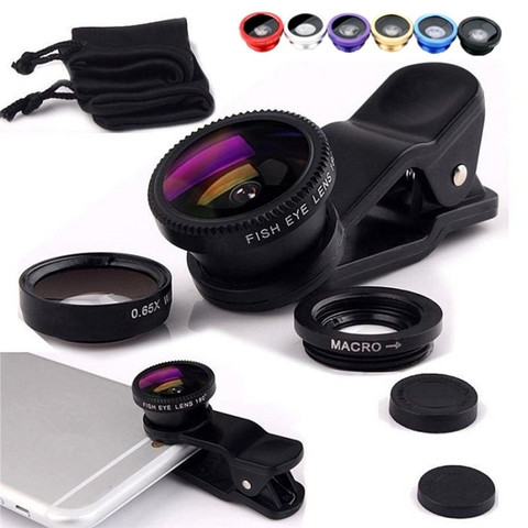 Fish Eye – objectif de téléphone pour iPhone, Huawei, Samsung, Xiaomi, fisheye + grand angle + macro caméra ► Photo 1/6