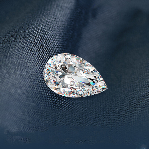 Szjinao pierres précieuses en vrac Moissanite pierre 0.35ct à 6ct D couleur VVS1 diamant en forme de poire pour bijoux passer Moissanite testeur gemmes ► Photo 1/6