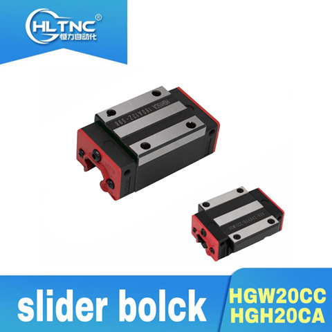 HIWIN et HLTNC HGH20CA HGW20CC bloc coulissant HGH20 CA HGW20 CA HGW20 CA, utilisation du guide linéaire HGR20 pour rail linéaire CNC pièces de bricolage ► Photo 1/5