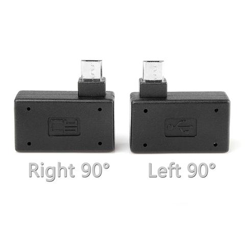 Adaptateur OTG Micro USB à 90 degrés, pour bâton de télévision, Snes, mini classique, avec alimentation électrique et angle gauche et droit ► Photo 1/4