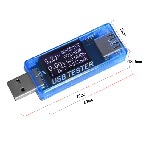 Outils de mesure de la capacité d'une batterie, chargeur USB, outil de mesure du courant, voltmètre, ampèremètre ► Photo 1/6