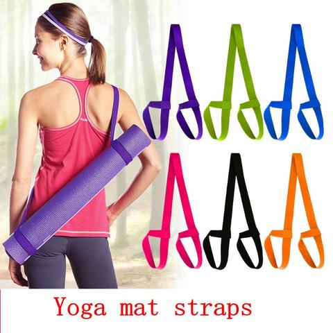 Tapis de Yoga sangle ceinture Yoga réglable bandoulière sport fronde épaule porter ceinture exercice Stretch Fitness élastique Yoga ceinture ► Photo 1/6