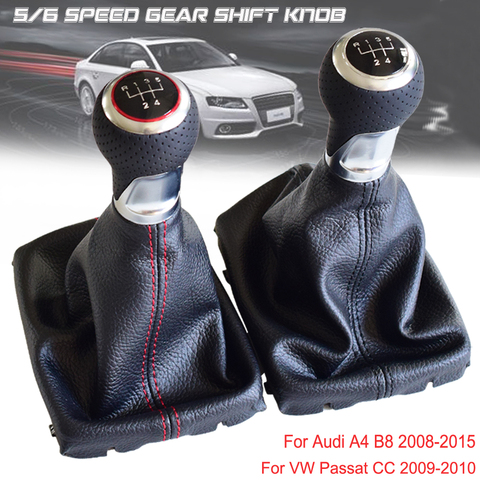 Levier de changement de vitesse manuel avec soufflet, pour Audi A4 B8 2008 – 2015, VW Passat CC 2009 – 2010 ► Photo 1/6