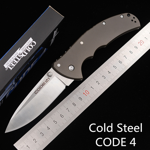 Nouveau acier froid Code 4 marque S35VN lame en aluminium poignée en plein air tactique Camp chasse survie EDC outil poche cuisine couteau pliant ► Photo 1/6