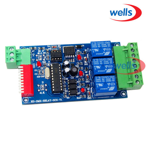 Sortie relais 3ch DMX 512, contrôleur décodeur avec interrupteur dmx512 LED, vente en gros ► Photo 1/1