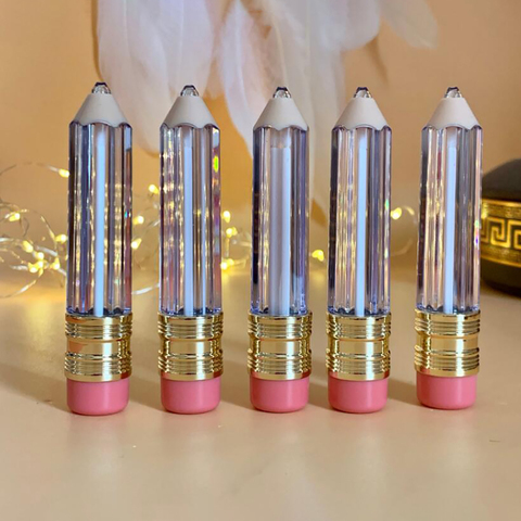 100 pièces 5ml vide brillant à lèvres Tube conteneur clair baume à lèvres Tubes crayon forme rouge à lèvres bouteilles rechargeables Lipgloss emballage bouteilles ► Photo 1/6