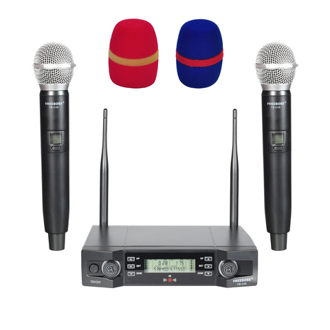 FREEBOSS – Microphone portable sans fil FB-U36, à 2 voies, fréquence réglable, pour fête, karaoké ► Photo 1/6