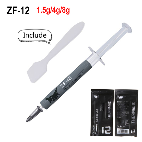 ZF-12 haute Performance thermoconducteur 12W/mk pâte à graisse AMD Intel processeur CPU GPU refroidisseur ventilateur de refroidissement composé dissipateur thermique ► Photo 1/6