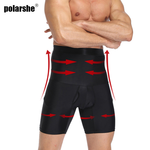 Hommes corps Shaper Compression Shorts corps Shaper taille formateur ventre contrôle minceur modélisation pantalon ceinture caleçon boxeur ► Photo 1/6