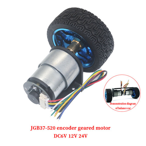 JGB37-520 codeur moteur intelligent voiture moteur DC 6V 12V 24V petit moteur voiture kit vitesse moteur ► Photo 1/5