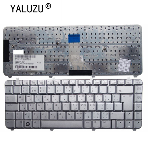 Nouveau clavier russe pour ordinateur portable HP pavillon dv5 dv5-1000 DV5-1100 dv5t dv5z argent 488590-251 NSK-H5L0R ► Photo 1/4