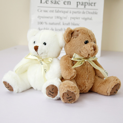 Ours en peluche très mignon, taille 18 cm, pour bébé, enfant et fille, poupée, jouet, ourson, cadeau idéal à un anniversaire ou un mariage, 1 pièce, ► Photo 1/6