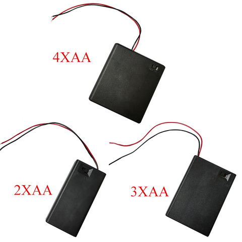1 pièces 1 2 3 4 x AA support de batterie boîtier de rangement avec interrupteur et couvercle pour piles AA conteneur Standard ► Photo 1/6
